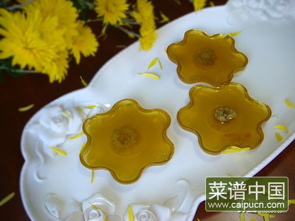 水晶菊花糕