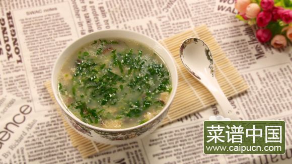 海参小米青菜粥