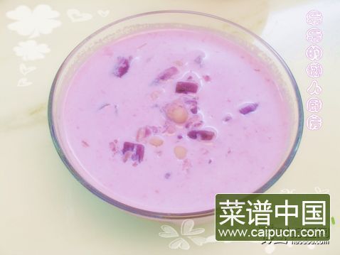 紫薯芡实糖水