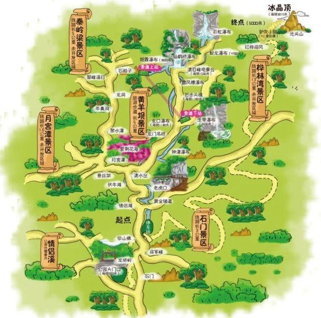 西安太平国家森林公园游记+攻略+景区游览图