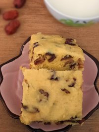 小米面豆渣枣糕的做法步骤9