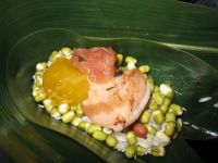 咸蛋猪肉绿豆粽的做法步骤7