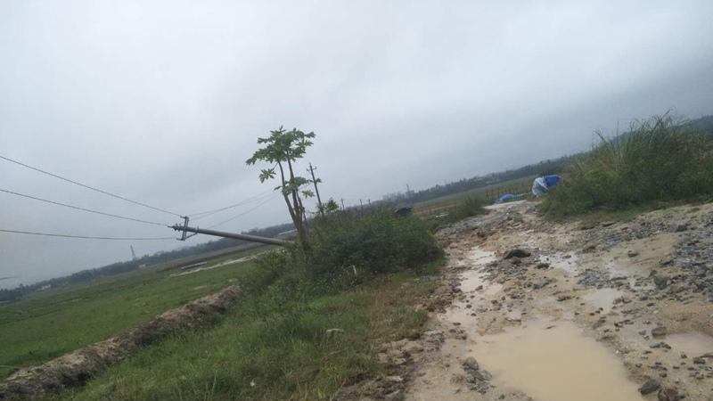 出门要小心！强降雨袭海南岛 轮胎小船“开”上万宁街头