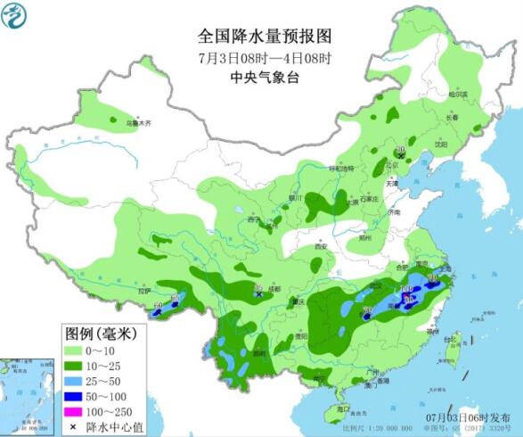 南方一带雨势明显减弱但闷热 东北华北气温都在30℃以下