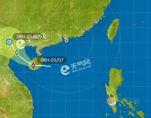 2019台风路径实时发布系统 第4号台风最新动态走向图