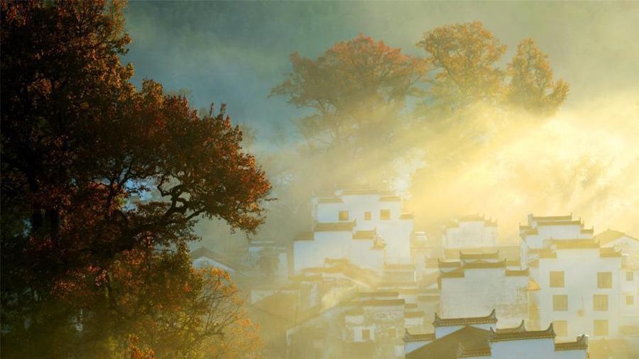 诱惑！“最美乡村”江西婺源 古村晨雾胜景如画