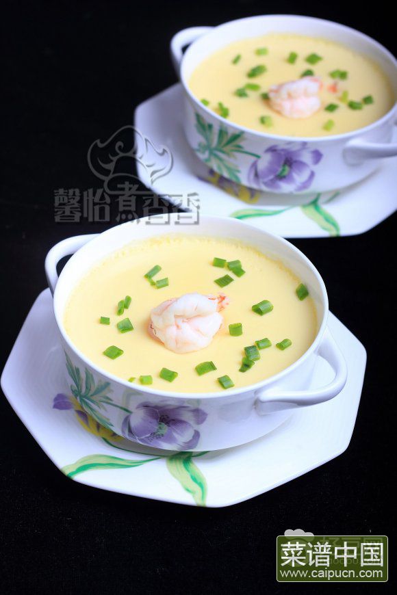 鲜虾蒸水蛋