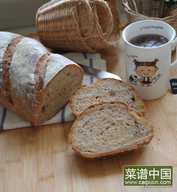 全麦红糖核桃面包