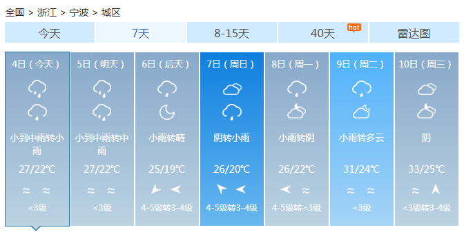 浙江今明天降雨停不下来 中南部和南部降雨最强
