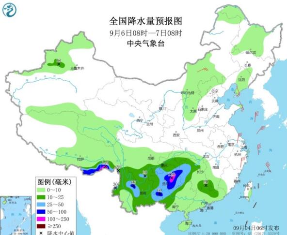 美莎克减弱为温带气旋东北仍有降雨 另外西南华南等地也有暴雨
