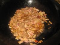 蒜苔肉丝炒饼的做法步骤6