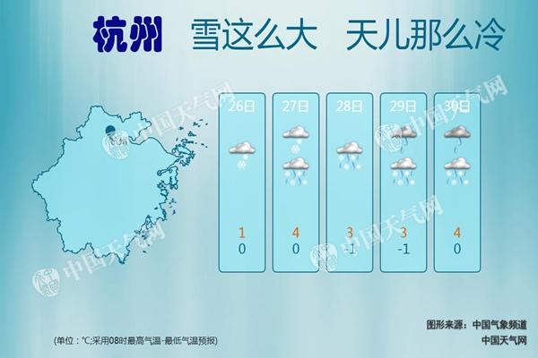 降雪致浙江多条高速封闭 今明天杭州嘉兴等8市仍有暴雪