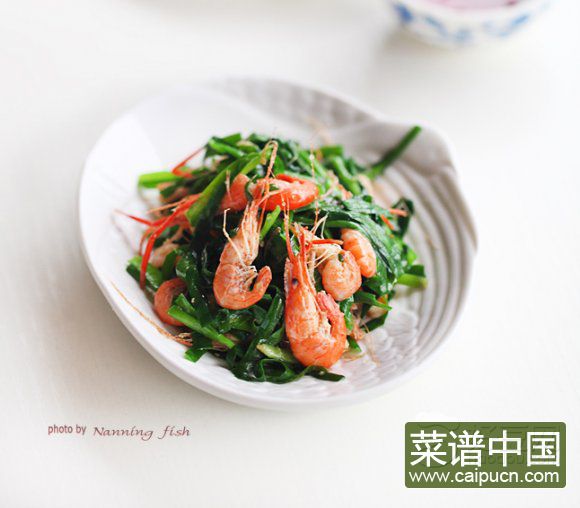 河虾炒韭菜