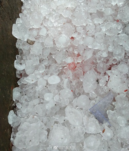 广东现今年首场冰雹 今天韶关等有大雨或暴雨伴8级大风