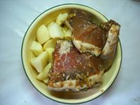 椒蒜香烤土豆肉的做法步骤8