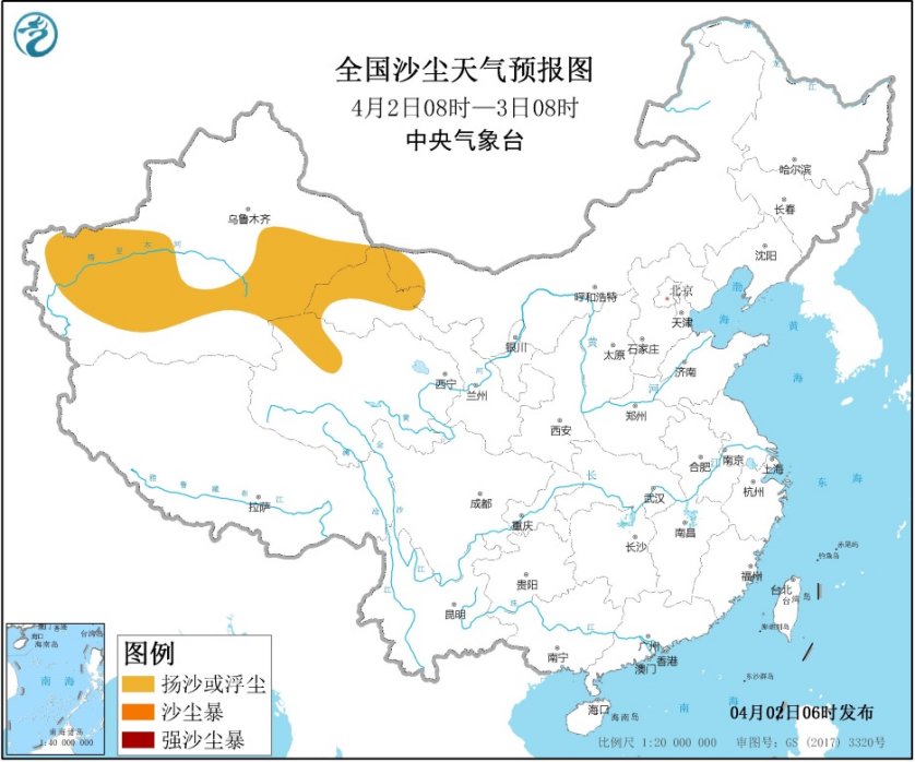 4月2日全国空气质量预报：全国大部大气扩散条件较好