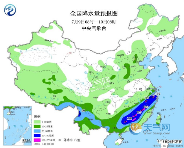 今天开始到10日南方迎暴雨天气 浙江湖南广西多地降雨最强