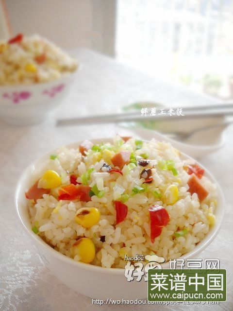 鲜蘑玉米饭