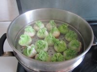 豆腐蛋黄翡翠包的做法步骤16
