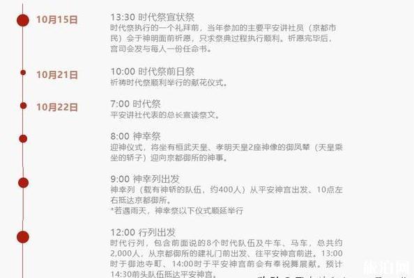 京都时代祭2019时间+地点+门票+游行路线+活动安排
