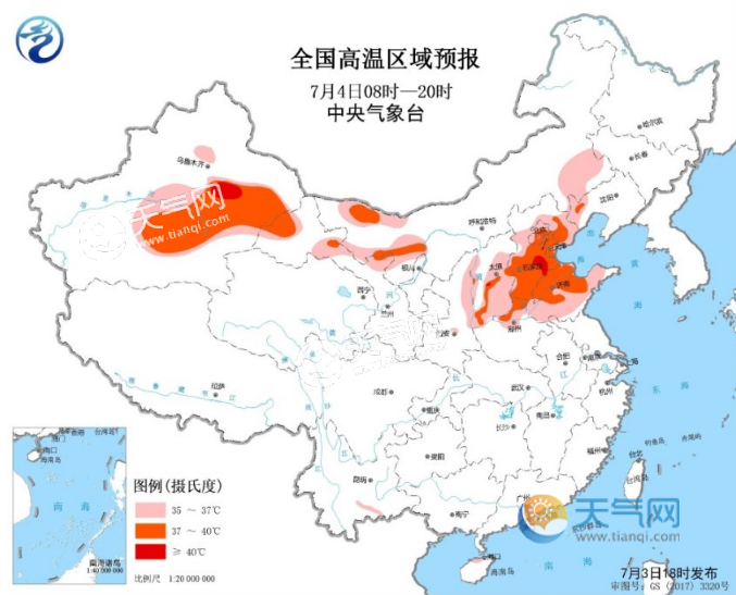 高温黄色预警：华北和陕西甘肃河南多地气温可达40℃+