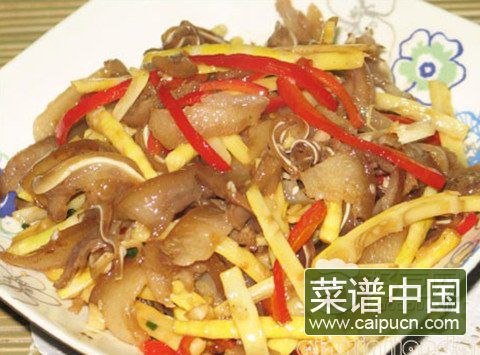 鲜笋炒猪耳