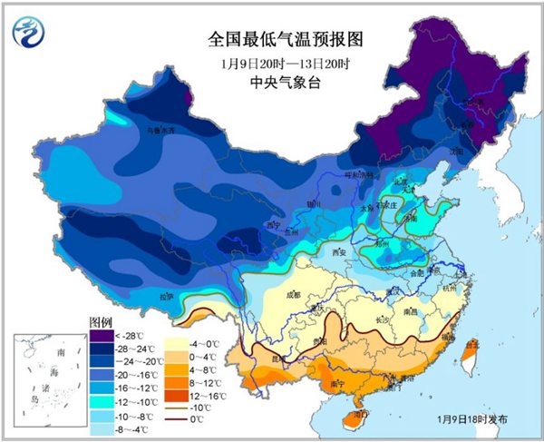 寒潮黄色预警：内蒙古东北等局地降温可达10℃以上