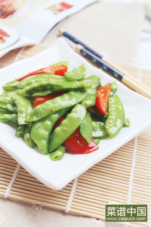 红椒炒扁豆