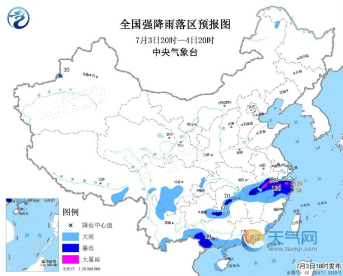 暴雨蓝色预警：浙江安徽江西大暴雨来袭