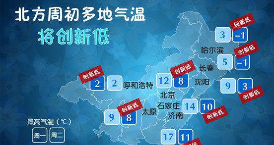 黑龙江佳木斯鹤岗有大到暴雪 哈尔滨最高气温仅-1℃