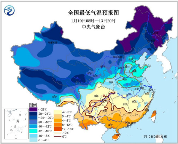 寒潮黄色预警：内蒙古东北等局地降温可达10℃以上