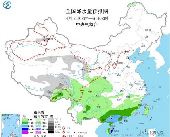 清明假第二天华南迎降水 冷空气影响北方多地降温降雪