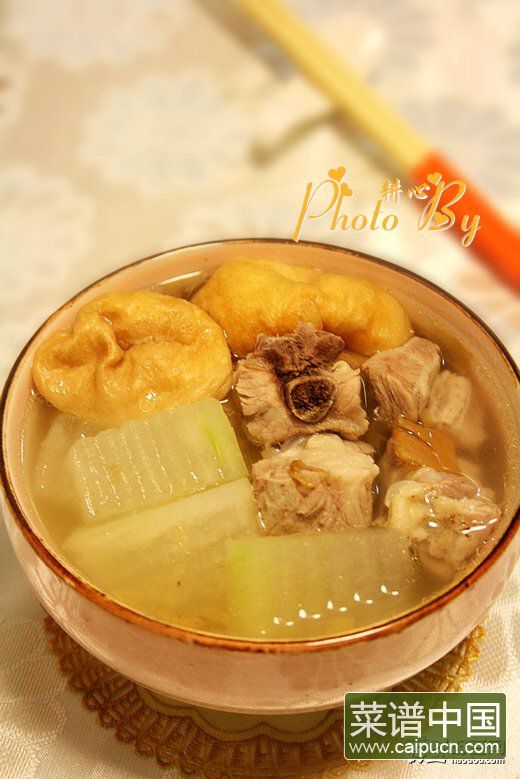 冬瓜油面筋排骨汤