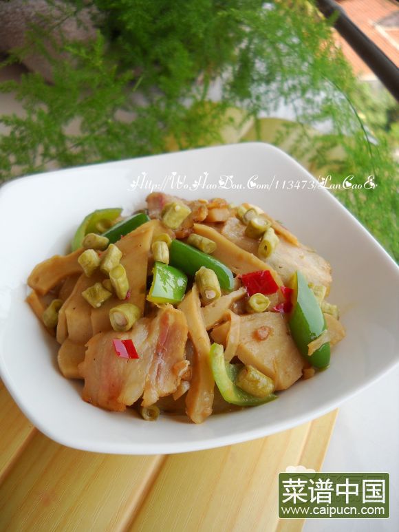 酸豆角蒜豉水面筋