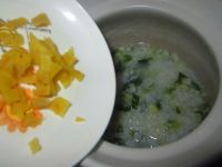 油菜榨菜白米粥的做法步骤7