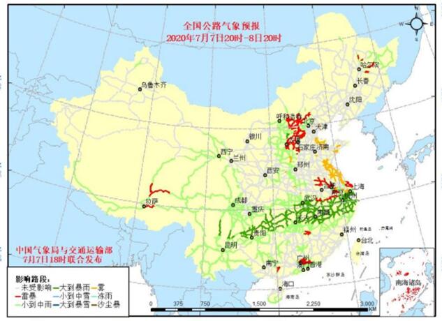 2020高考全国交通天气预报：7月8日全国高速路况最新实时查询