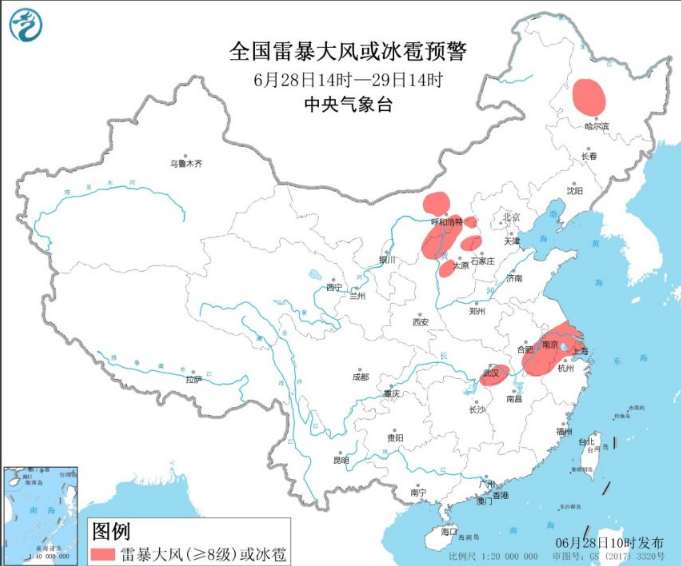 强对流蓝色预警最新发布 雷暴冰雹袭击我国多省区市