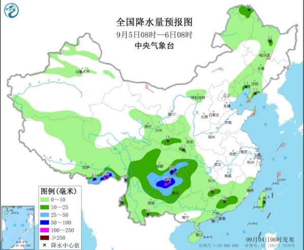 美莎克减弱为温带气旋东北仍有降雨 另外西南华南等地也有暴雨