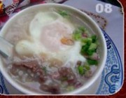 窝蛋牛肉粥的做法步骤4
