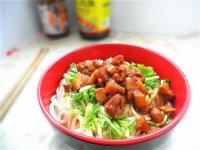 杏鲍菇炸酱面的做法步骤13