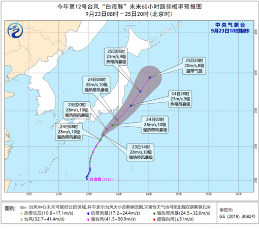 台风“白海豚”强度维持或缓慢减弱 未来对我国无影响