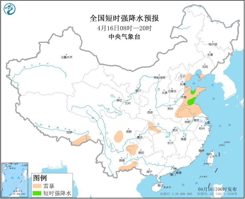 4月16日强对流天气预报