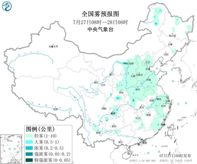 2020全国雾霾预报：全国大部空气污染扩散条件较好无明显雾霾
