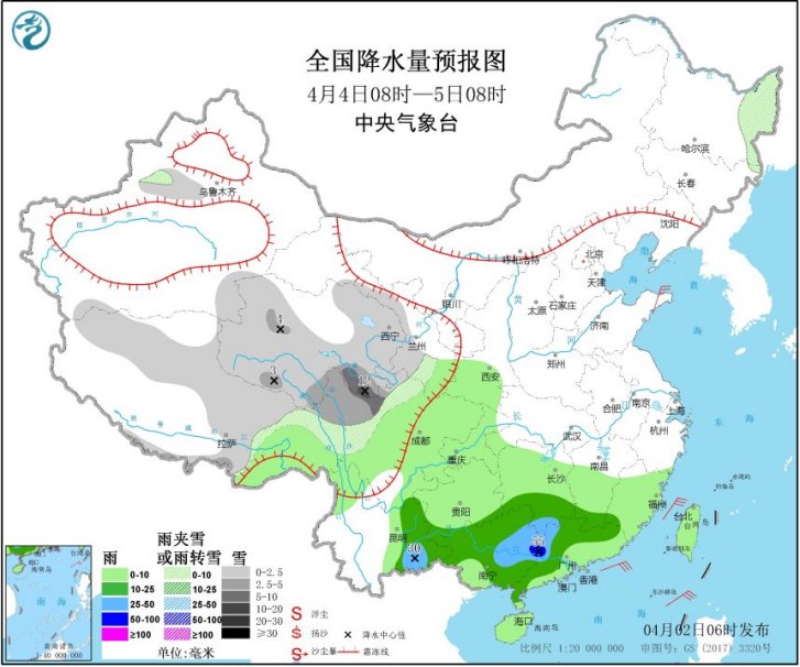 4月2日天气提示