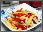 肉片炒薯条的做法步骤5