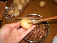 肉酿油面筋的做法步骤4