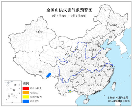 山洪预警 云南西藏局地可能发生山洪灾害