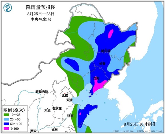 “巴威”将于27日登陆辽宁东部到朝鲜西部一带沿海 辽宁吉林黑龙江山东等地将有强风雨天气