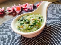 青菜鸭肝粥的做法步骤12