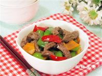 青椒炒腰花的做法步骤8